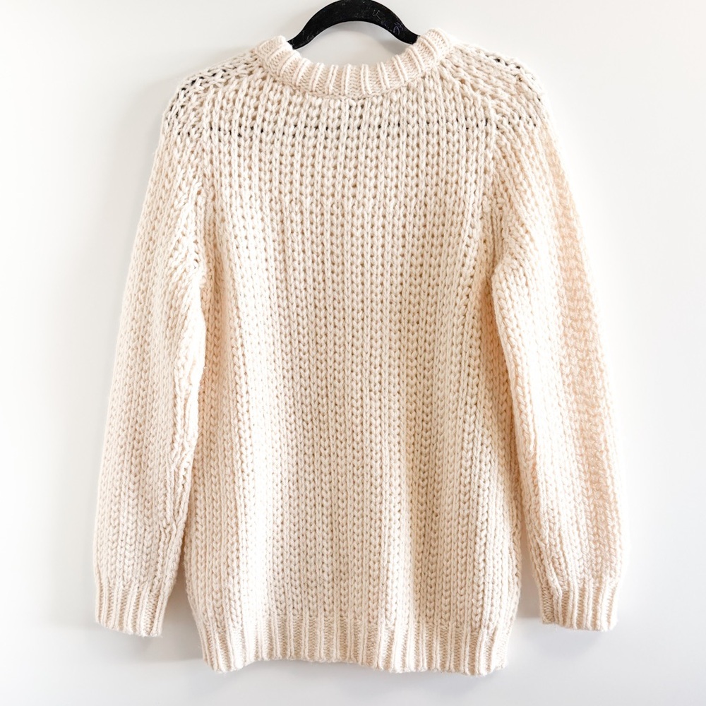 Theory Ivory Chunky Knit Pullover (Wool & Alpaca) - Picture 7 of 11